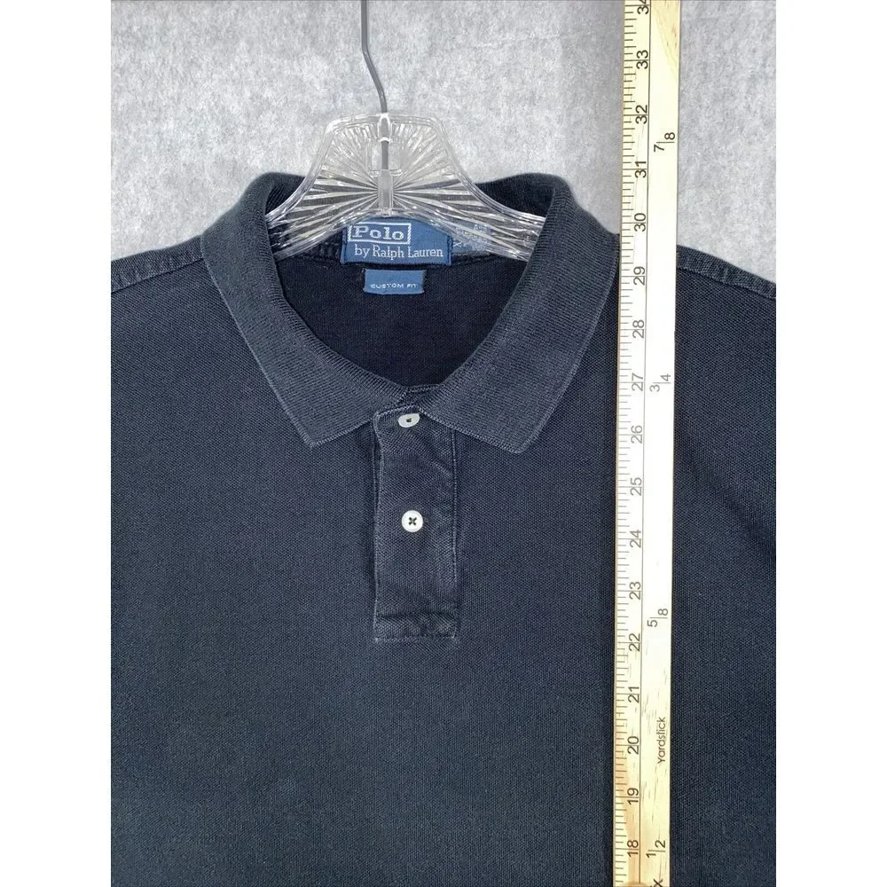 Polo Ralph Lauren 2XL‎ Men's Pony Casual Black Short Sleeve Polo Shirt XXL
